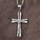 Komunia - Krzyżyk diamentowany: Srebrny medalik z łańcuszkiem