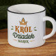 Król dziadek - Kubek ceramiczny z czarnym rantem Król dziadek - Kubek ceramiczny z czarnym rantem