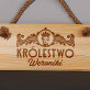 Królestwo - Drewniana tabliczka