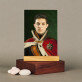 Królewski Portret - Król - Wydruk na szkle akrylowym z podstawką