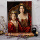 królowa mama z córką - Królewski portret królowa mama z córką - Królewski portret