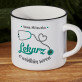 Lekarz o wielkim sercu - Kubek ceramiczny z czarnym rantem Lekarz o wielkim sercu - Kubek ceramiczny z czarnym rantem
