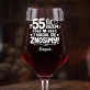 Mega Kieliszek Do Wina z Grawerem Na 55 Rocznicę Ślubu Prezent Na Walentynki Dla Kobiety: 55 Lat Razem - Znosimy