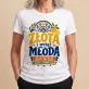 Koszulka Damska Biała Na 50 Rocznicę Ślubu Prezent Dla Kobiety: Retro Złota Typografia