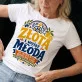 Koszulka Damska Biała Na 50 Rocznicę Ślubu Prezent Dla Kobiety: Retro Złota Typografia