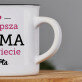 Mama - Kubek ceramiczny z czarnym rantem