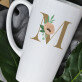 Monogram kwiaty - kubek personalizowany