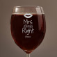 Mrs. Always Right - Grawerowany Kieliszek do wina