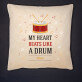 My heart beats like a drum - Poduszka dekoracyjna