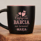 Najlepsza babcia serca - Czarny kubek ceramiczny