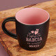 Najlepsza babcia serca - Czarny kubek ceramiczny