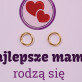 Najlepsze mamy - Pozłacane kolczyki kółka Najlepsze mamy - Pozłacane kolczyki kółka