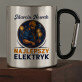 Najlepszy elektryk - Kubek metalowy z karabińczykiem