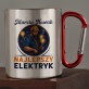 Najlepszy elektryk - Kubek metalowy z karabińczykiem