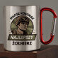 Najlepszy żołnierz - Kubek metalowy z karabińczykiem