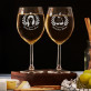 Napój Bogów - Dwa Grawerowane Kieliszki do wina