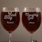 Naughty Girl & Bad Boy - Dwa Grawerowane Kieliszki do wina