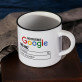 Nie potrzebuję google - Kubek ceramiczny z czarnym rantem