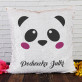Panda - Poduszka z cekinami