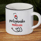 Pielęgniarka - Kubek ceramiczny z czarnym rantem Pielęgniarka - Kubek ceramiczny z czarnym rantem
