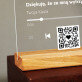 Piosenka spotify z kodem QR dla chłopaka - Wydruk na szkle akrylowym z podstawką