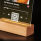 Piosenka spotify z kodem QR dla pary młodej - Wydruk na szkle akrylowym z podstawką led Piosenka spotify z kodem QR dla pary młodej - Wydruk na szkle akrylowym z podstawką led