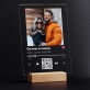 Piosenka spotify z kodem QR dla pary młodej - Wydruk na szkle akrylowym z podstawką led Piosenka spotify z kodem QR dla pary młodej - Wydruk na szkle akrylowym z podstawką led