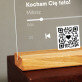 Piosenka spotify z kodem QR dla taty - Wydruk na szkle akrylowym z podstawką