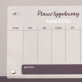 Planer tygodniowy - Wydruk na szkle akrylowym tablica
