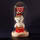 Serce ze strzałą - Wieczna róża z misiem Serce ze strzałą - Wieczna róża z misiem