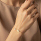 Siostrami nie trzeba się urodzić - Bransoletka pozłacana dwa serca