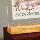 Świąteczne zdjęcie kokardka - Wydruk na szkle akrylowym z podstawką