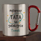 Tata w galaktyce - Kubek metalowy z karabińczykiem