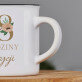 Urodziny Kwiaty - Kubek ceramiczny z czarnym rantem Urodziny Kwiaty - Kubek ceramiczny z czarnym rantem