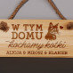 W tym domu kochamy kotki - Drewniana tabliczka