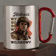 Wyborowy wojskowy - Kubek metalowy z karabińczykiem