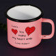 You make my heart smile - Kubek emaliowany You make my heart smile - Kubek emaliowany