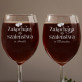 Zakochani do szaleństwa - Dwa Grawerowane Kieliszki do wina