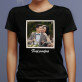 zdjęcie i podpis - Czarna koszulka damska
