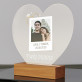 Zdjęcie podpis ślubne - Wydruk na szkle akrylowym led serce