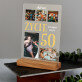 Życie zaczyna się po 50 - Wydruk na szkle akrylowym z podstawką