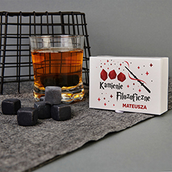 KAMIENIE FILOZOFICZNE - KAMIENIE DO WHISKY Z NADRUKIEM